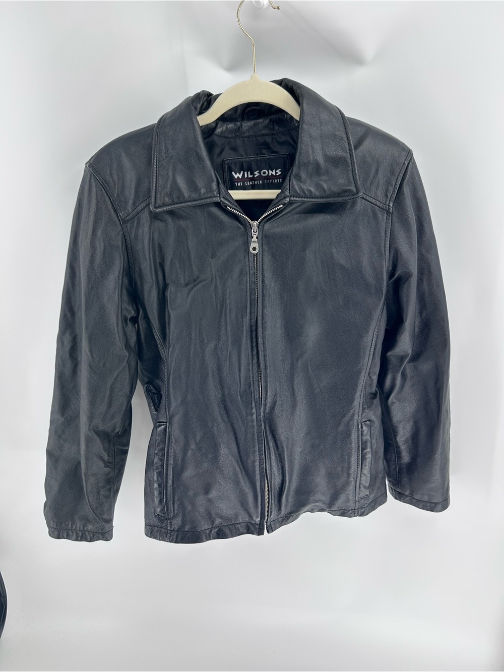 Wilson ‘s Black Leather Vintage 1985 Zip-Front Jacket - Medium